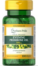 Puritan&#39;s Pride Evening Primrose Oil 500 mg with GLA, White, 100 Count (Pack of  - £14.30 GBP