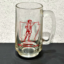 Arkansas Army National Guard Clear Glass Handled Beer Mug 10 Ounce Vintage - $11.54
