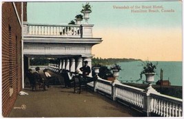 Postcard Hamilton Beach Ontario Verandah Of The Brant Hotel 1911 - £4.99 GBP