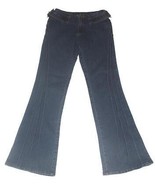 VTG Guns N Blues Hipster Waist Side Buckles Vertical Seams Bellbottom Je... - $58.79 CAD