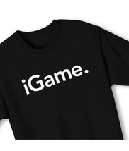 Brand New Adult Unisex iGame Apple Tech Generation Black T Shirt Game Gamer MIB - £9.63 GBP