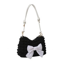 Bow Knot  Bag Bubble Cloud Bag For Women Pleated Women&#39;s Underarm Bag Quilted Rh - £49.05 GBP