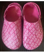 Bebe Girls Sandals  Slingback Clogs Fuschia Rubber Water Shoes Sz 2/3 Large - $285.40 MXN