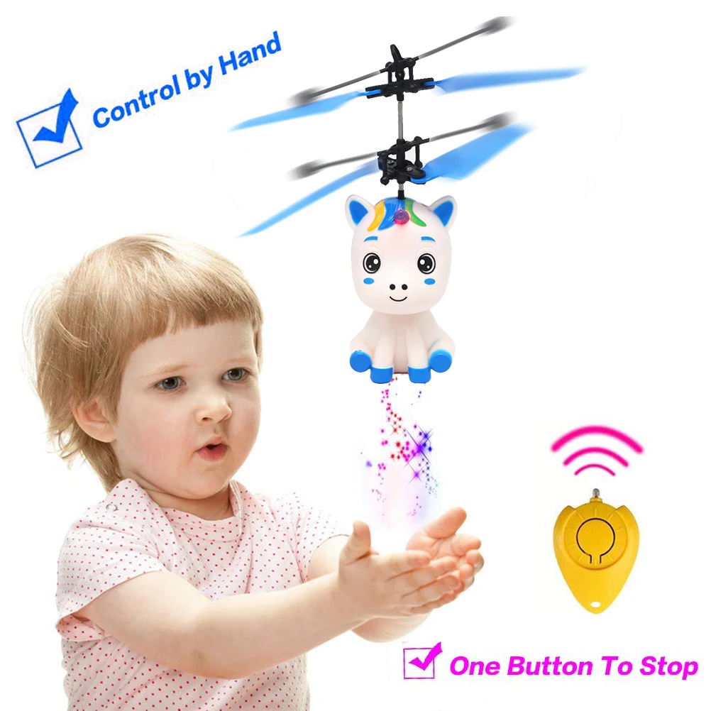RC Flying Toy With LED Light Cartoon Hand Controlled Helicopter Toy Shinni - £13.72 GBP