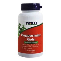 NOW Foods Peppermint Gels, 90 Softgels - £11.39 GBP