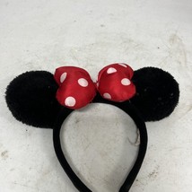 Disney Parks red Black Polka Dot Minnie Mouse Ears Headband - £11.79 GBP