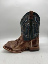Cody James Blue/Brown Leather Square Toe Pull On Western Boots Men’s Size 10 D - £85.05 GBP