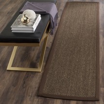 SAFAVIEH Natural Fiber Collection Accent Rug - 2&#39; x 4&#39;, Brown &amp; Brown, Border Si - £49.77 GBP