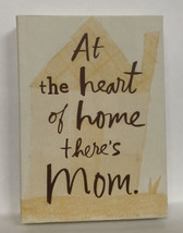 Hallmark Canvas Wall Art &#39;At the Heart of Home There&#39;s Mom&#39; 7&quot; x 5&quot; - £10.12 GBP