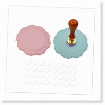 Silicone Wax Seal Kit - Elegant 2 Piece Set with 32 Removable Double Sided Adhes - $24.74