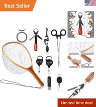 Complete Fly Fishing Gear Combo with Landing Net, Forceps &amp; Knot Tool Es... - $83.99