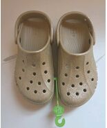 CROCS Baya Platform Chai Gold Glitter Clog Sandal Womens Sz 5 or 6 New F... - €59,66 EUR