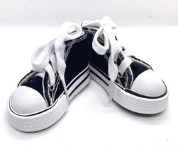 Shoes fit 1/3 BJD Smart Doll Black 3 inch high top sneakers slight Imperfect - £8.50 GBP
