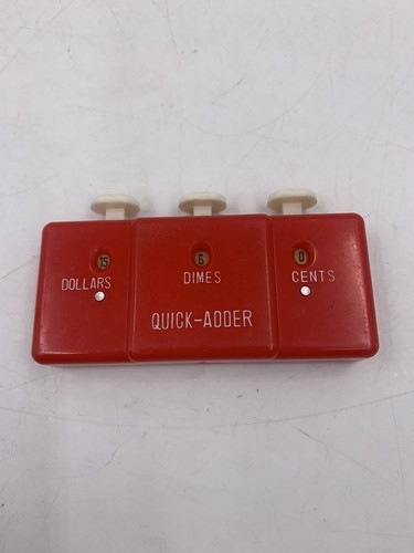 Vtg Quick-Adder Plastic Made in Hong Kong Clicker Shopping Dollars Dimes... - £7.11 GBP