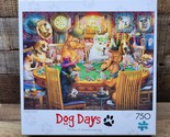 Buffalo DOG DAYS Jigsaw Puzzle - POKER PUPS - 750 Piece Random Cut - SHI... - $18.97