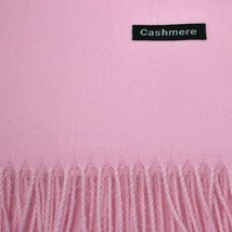 Pink - 74&quot;x26&quot; Womens Scarf 100% Cashmere Wool Blanket Shawl Wrap Oversize - £19.12 GBP