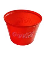 Plastic Enjoy Coca Cola/ Enjoy Coke Large Popcorn/Ice Holiday Bucket 6”X... - $15.72