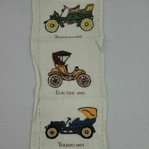 Antique Car Crewel Kit Linen Sampler Bell Pull PARTIALLY COMPLETE PROJEC... - $7.95