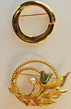  Vintage Sarah Coventry Circle Flower Brooch Pin Gold-Tone Faux Pearl  &amp;... - $29.99