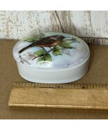 Vintage limoges Dresser Trinket Box Signed Ruth Wilcor Bird Hand Painted - $18.00