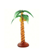 New Amber and Green Palm Tree Art Glass 