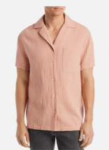 Joe&#39;s Jeans Men&#39;s Reg-Fit Charlie Camp Shirt in Dusty Clay-Large - £55.03 GBP