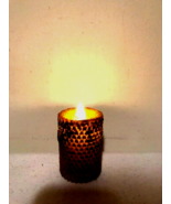 Honeycomb pattern Led timer Candle - battery operated - £18.92 GBP