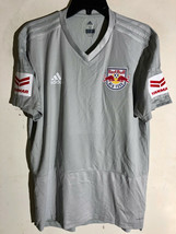 Adidas MLS Jersey New York Red Bulls Team Grey sz L - £10.10 GBP