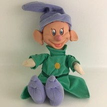 Disney Snow White Seven Dwarfs Dopey Plush Doll Moving Eyes Vintage Mattel 1993 - £47.33 GBP