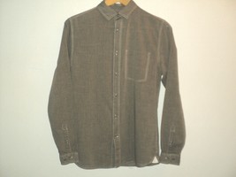 William Rast Men&#39;s Shirt Size Small Gray Woven Look Long Sleeves - £11.11 GBP