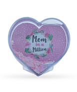 Mother&#39;s Day Love in a Heart: Clear Plastic Water Globe Picture Frame - £20.82 GBP