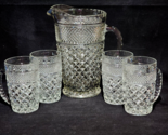 Vintage Anchor Hocking WEXFORD 64 Ounce Pitcher And Mugs - Set Of 5 - RE... - $44.52