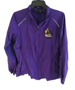 Planet Fitness Staff Full-Zip Women&#39;s Purple Windbreaker Pullover Jacket... - $34.64