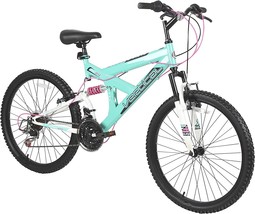 Dynacraft Vertical Dual Suspension Mountain Bike Girls 24 Inch Wheels with 18 - £218.22 GBP