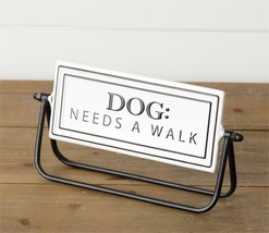 Dog Walking metal Sign - 2 sided - £22.25 GBP
