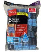 Hanes Mens Tagless Boxer Shorts 6-Pack Size Small Soft &amp; Breathable Comf... - $19.00