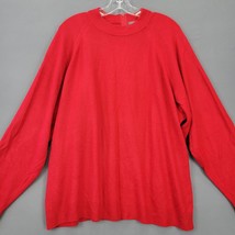 Designers Originals Women Sweater Size 3X Red Preppy Plain Long Sleeve Knit Top - £10.66 GBP