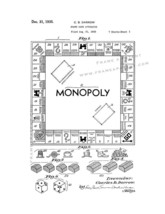 Monopoly Game Patent Print - White - £6.18 GBP+