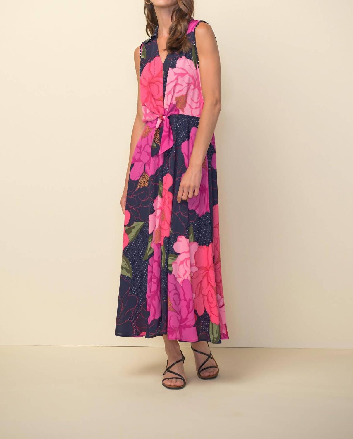 Joseph Ribkoff Mixed Floral Midi Dress Size 6 - $82.17