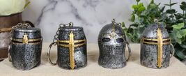 Ebros Medieval Knights Of The Cross Templar Crusader Mask Keychains Pack... - $29.41 CAD