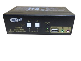 CKL 2 Port 4K HDMI Dual Monitor KVM Switch Works - NO ADAPTER - $368.13 MXN