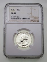1953 25C Washington Quarts Preuve Classé Par NGC Comme PF68 - $1,988.71 MXN
