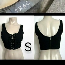Sexy Black Crisscross Detail Crop Top   Size S - $18.70