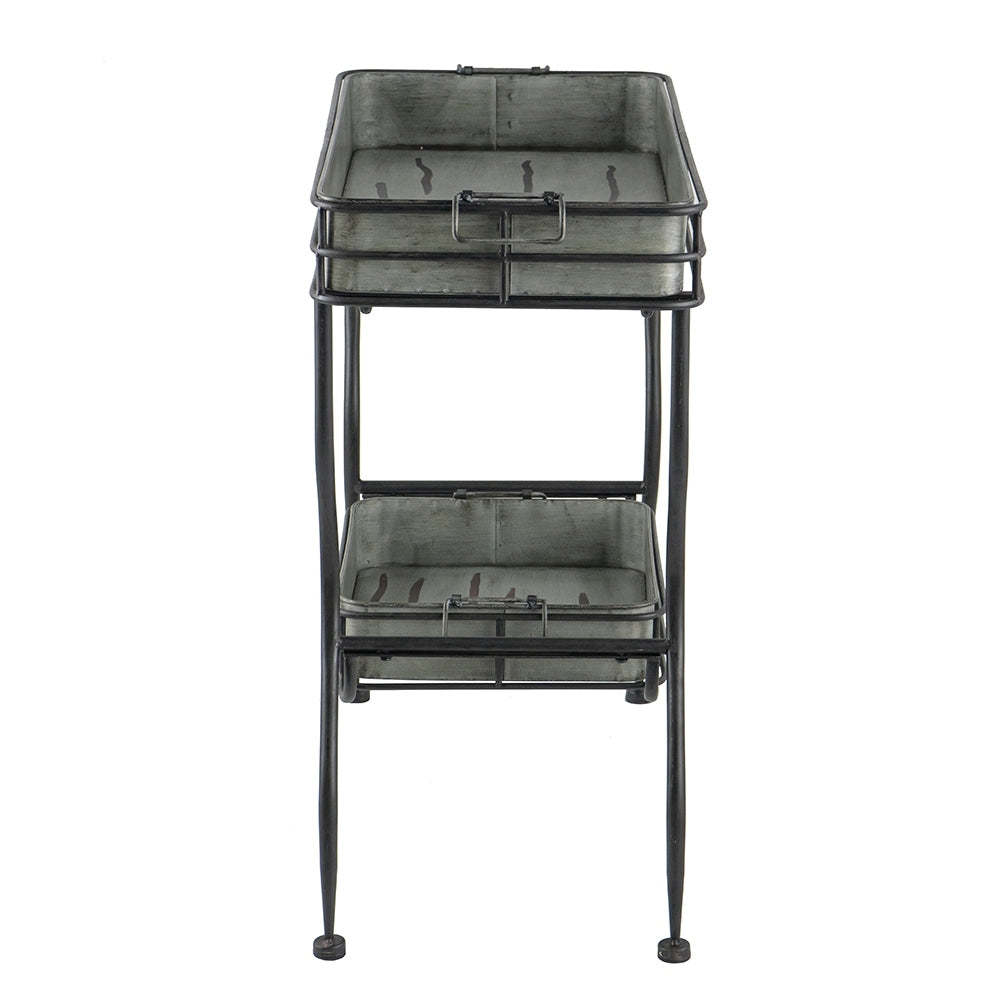 Maggie Galvanized Tray Accent Table 32x15x31' Item image 4