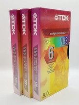 TDK Superior Quality T-120 6 Hour EP Recording Blank VHS 3-Pack New Opened Box - £12.45 GBP