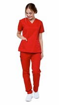 Women&#39;s 11 Pocket Slim Fit Uniform Scrubs - £31.63 GBP