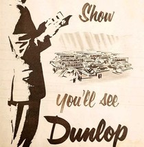 1957 Dunlop Tires London Show Import Advertisement Autocar Earls Court D... - $554.45 MXN