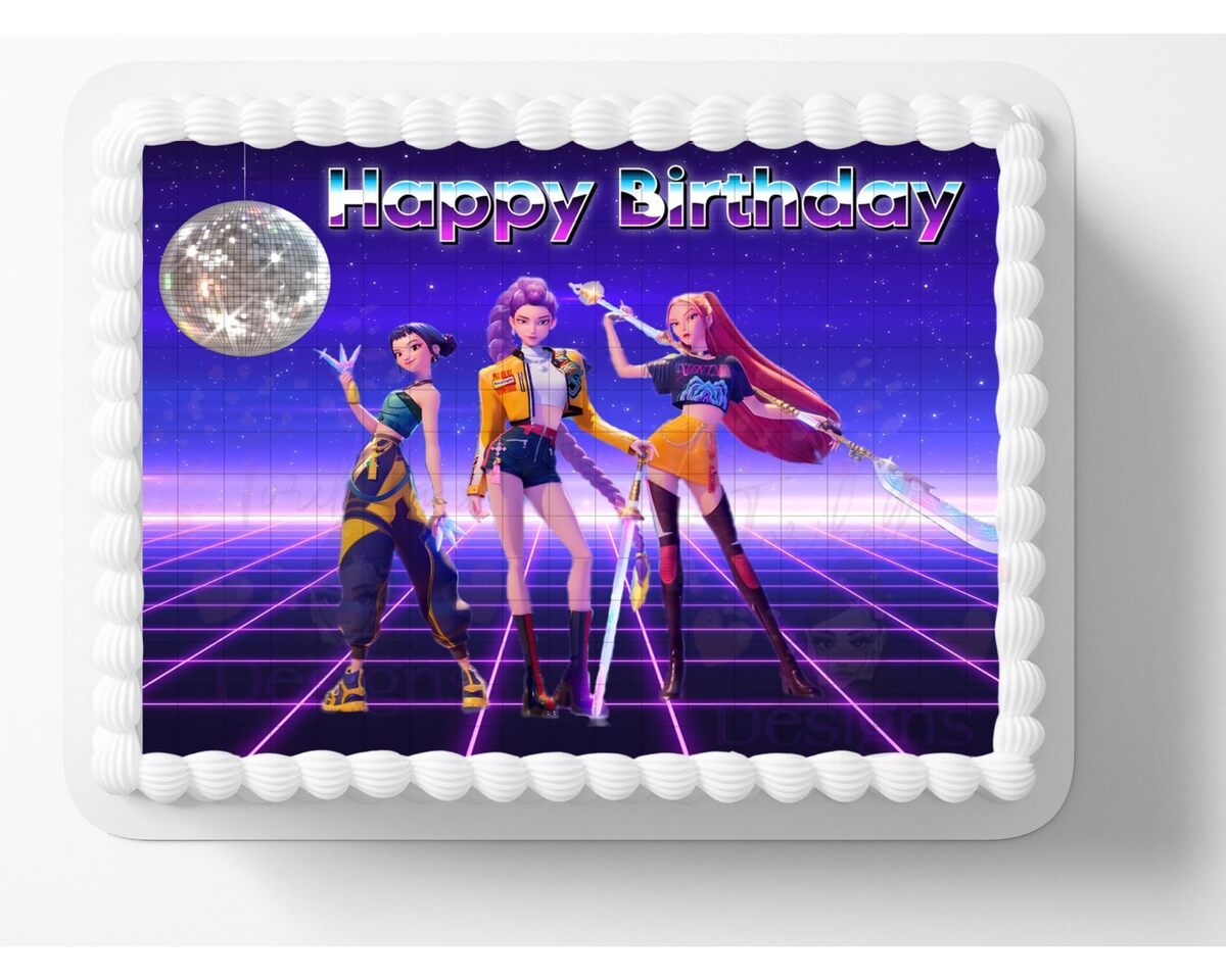 Korean Pop Music Girls Themed Edible Image Birthday Cake Topper or Side ... - $17.47