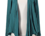 Soft Surroundings Womens Top Cardigan S turquois Knit Open Stretch Draped - $26.89