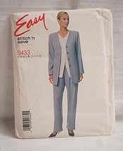 Easy Stitch 'n Save 9433 Sewing Pattern Size B 12 ~ 18 Jacket Vest Pants NOS - £7.83 GBP